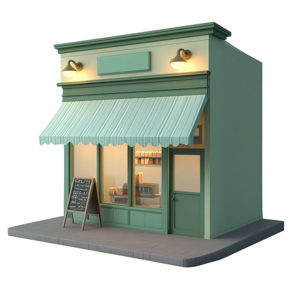 Image of a small brick and mortar shop