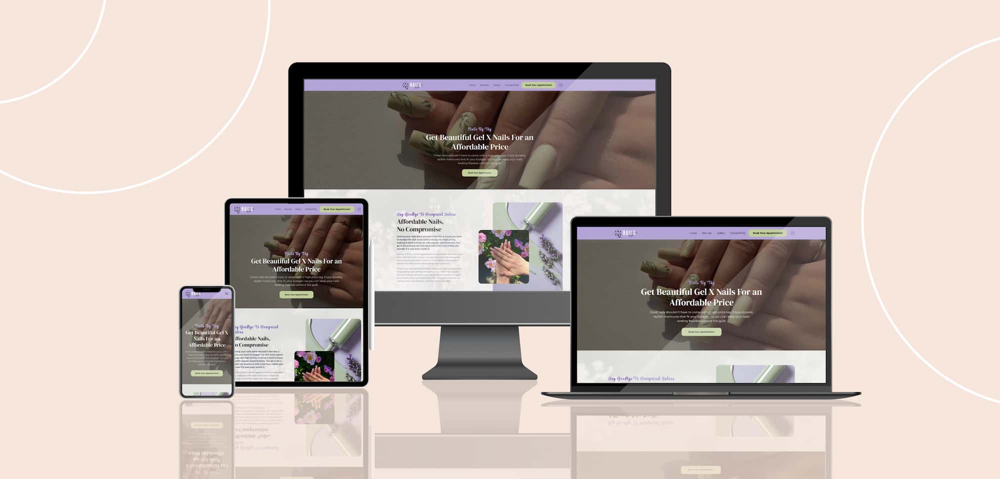 Standard page website mockup